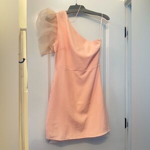 One should puff sleeve mini dress